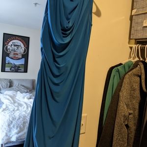 Wide strap work dress